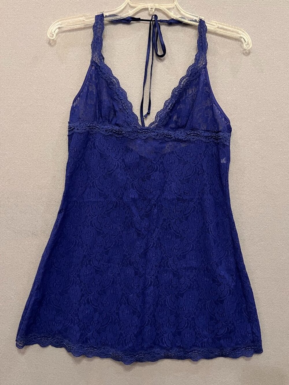 Frederick's of Hollywood Blue Stretch Lace Lingerie, Size L